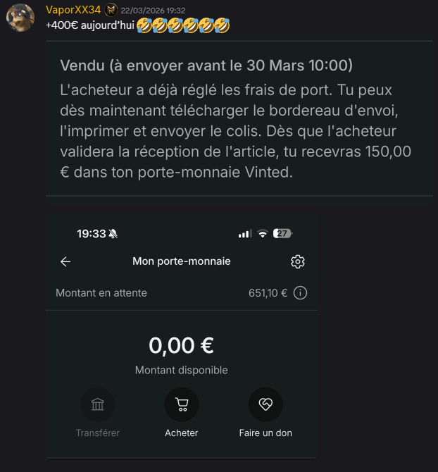 VaporXX34 +400€ aujourd'hui